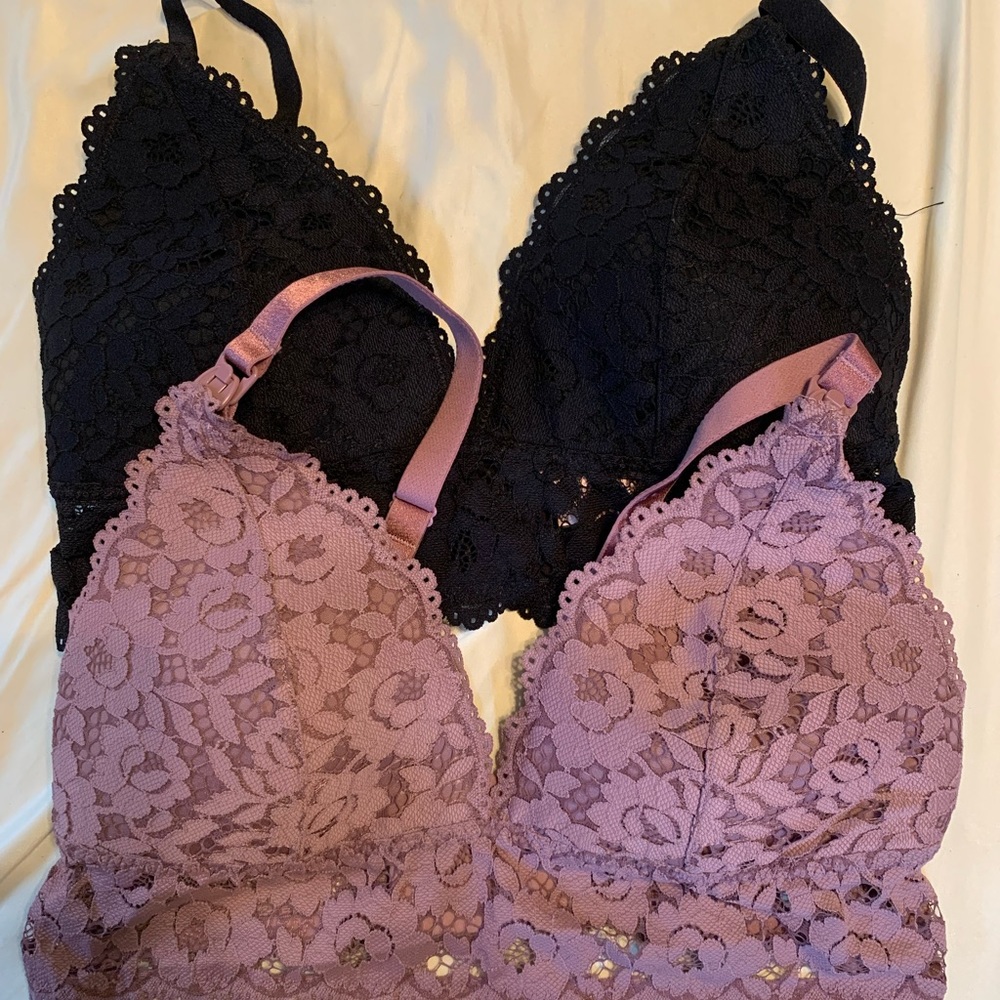Momanda lace plunge nursing bras